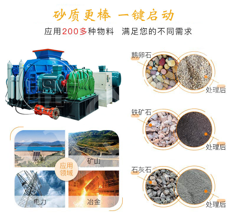 大型對輥機 大型液壓對輥制砂機 全自動數(shù)控制砂機